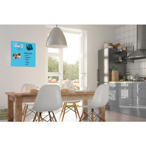 Magnetic Glass Board 450x450x9mm - Blue