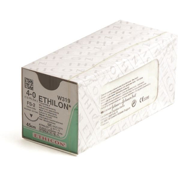 Ethilon Suture Prime reverse cutting Needle: 16mm 45cm Black 4-0 1.5 - Single Needle