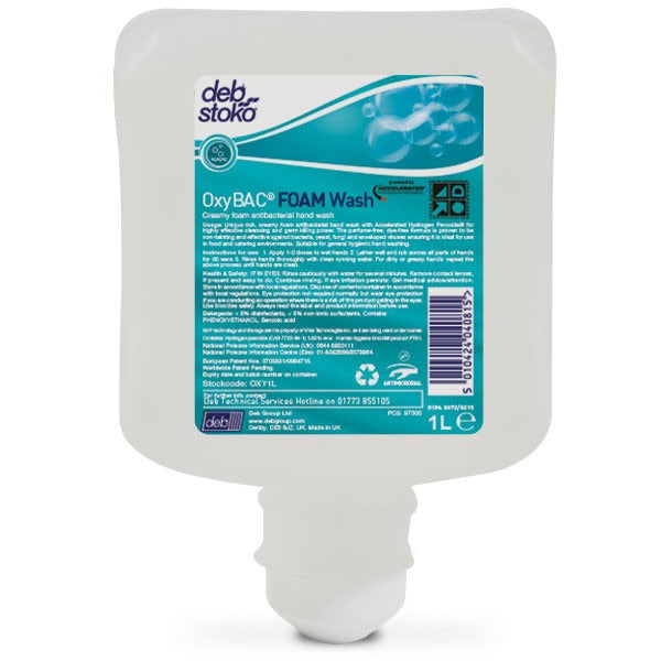 Deb OxyBac Antimicrobial Foam 1 Litre Cartridge