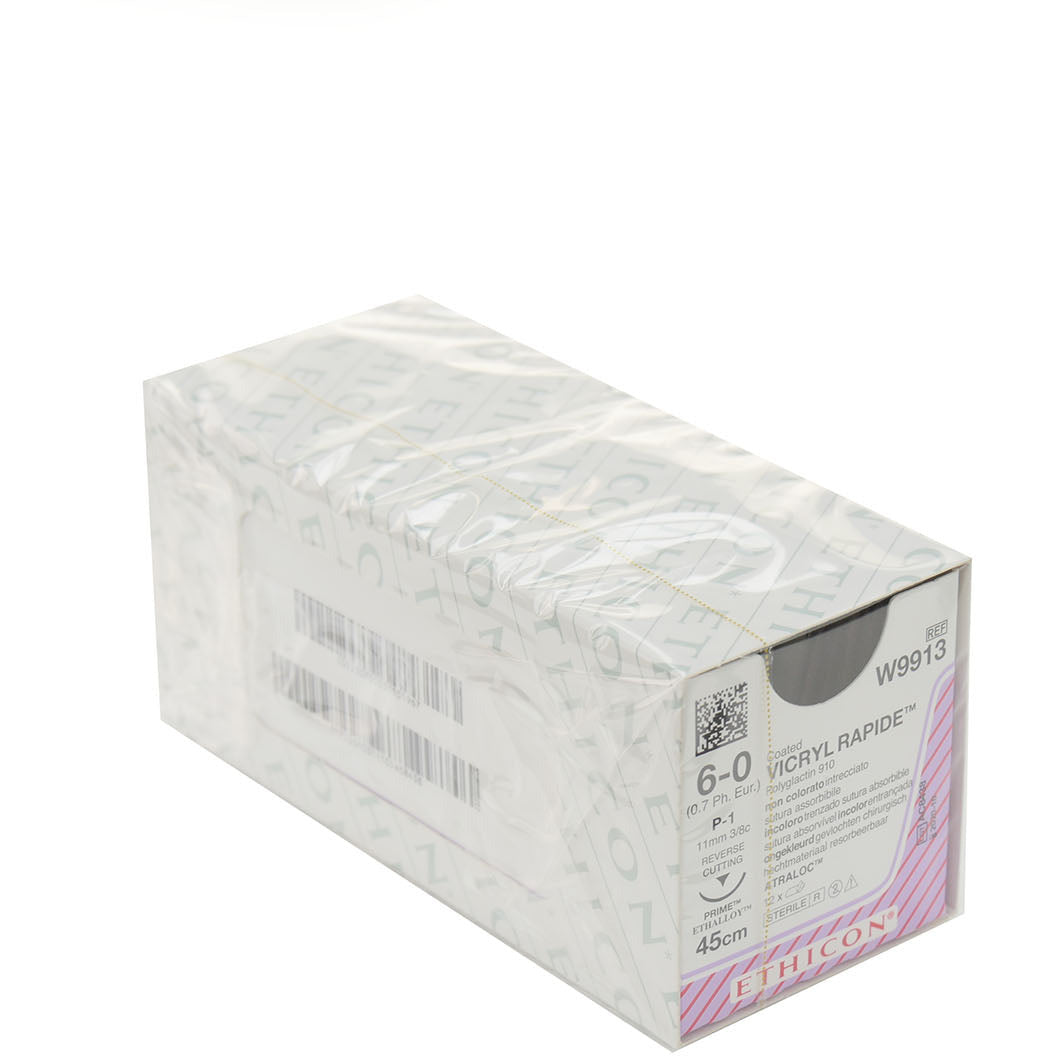 Coated VICRYL rapide Suture: 11mm 45cm undyed 6-0 0.7 Single