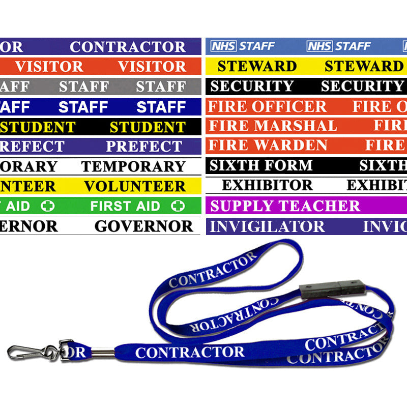 Lanyards - Flat woven - Pack of 10