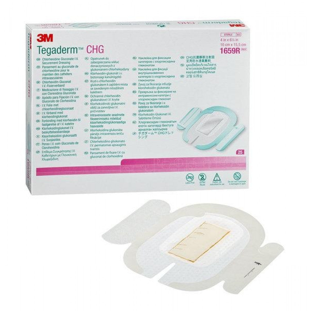 3M™ Tegaderm CHG Dressings 10x 15.5cm case of 25