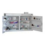 Sunflower Medicine Cabinet, 6 Shelves/5 Door Trays, two doors
