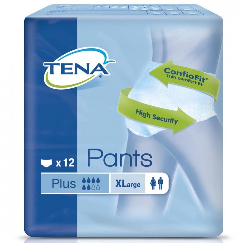Tena Pants Plus X - Large - 12 Pack