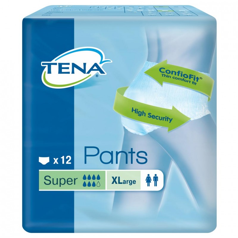 Tena Pants Super X - Large -12 Pack
