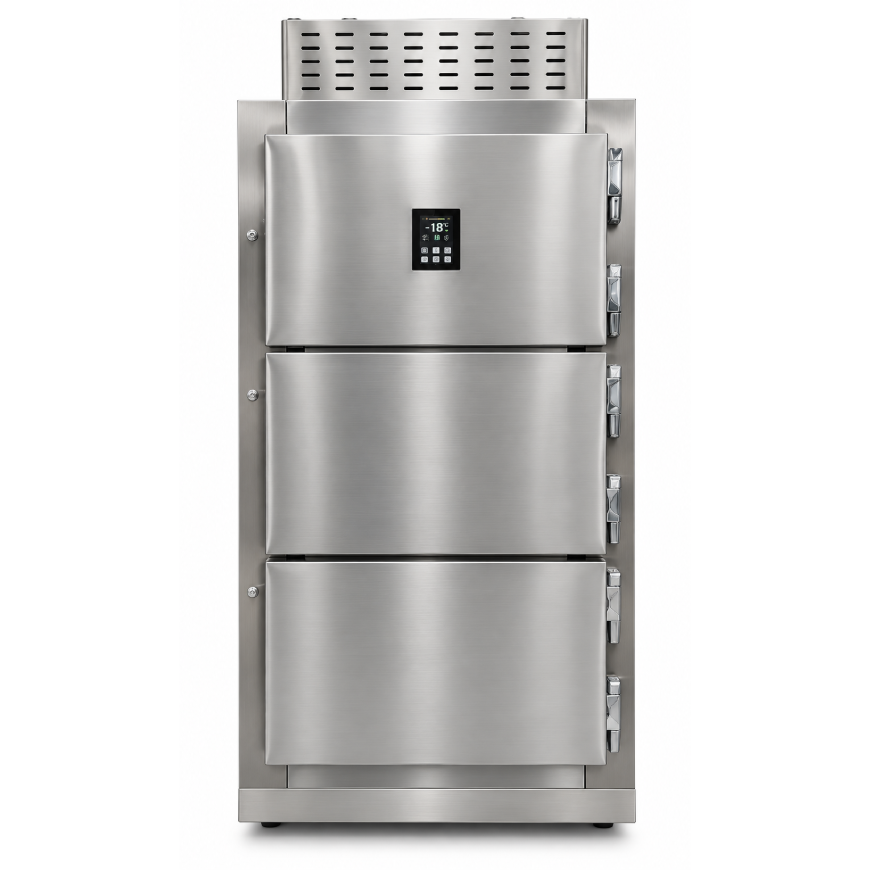 PSTG-FL3MDK Three-Door Individually Controlled Air-Cooled Mortuary Refrigerator