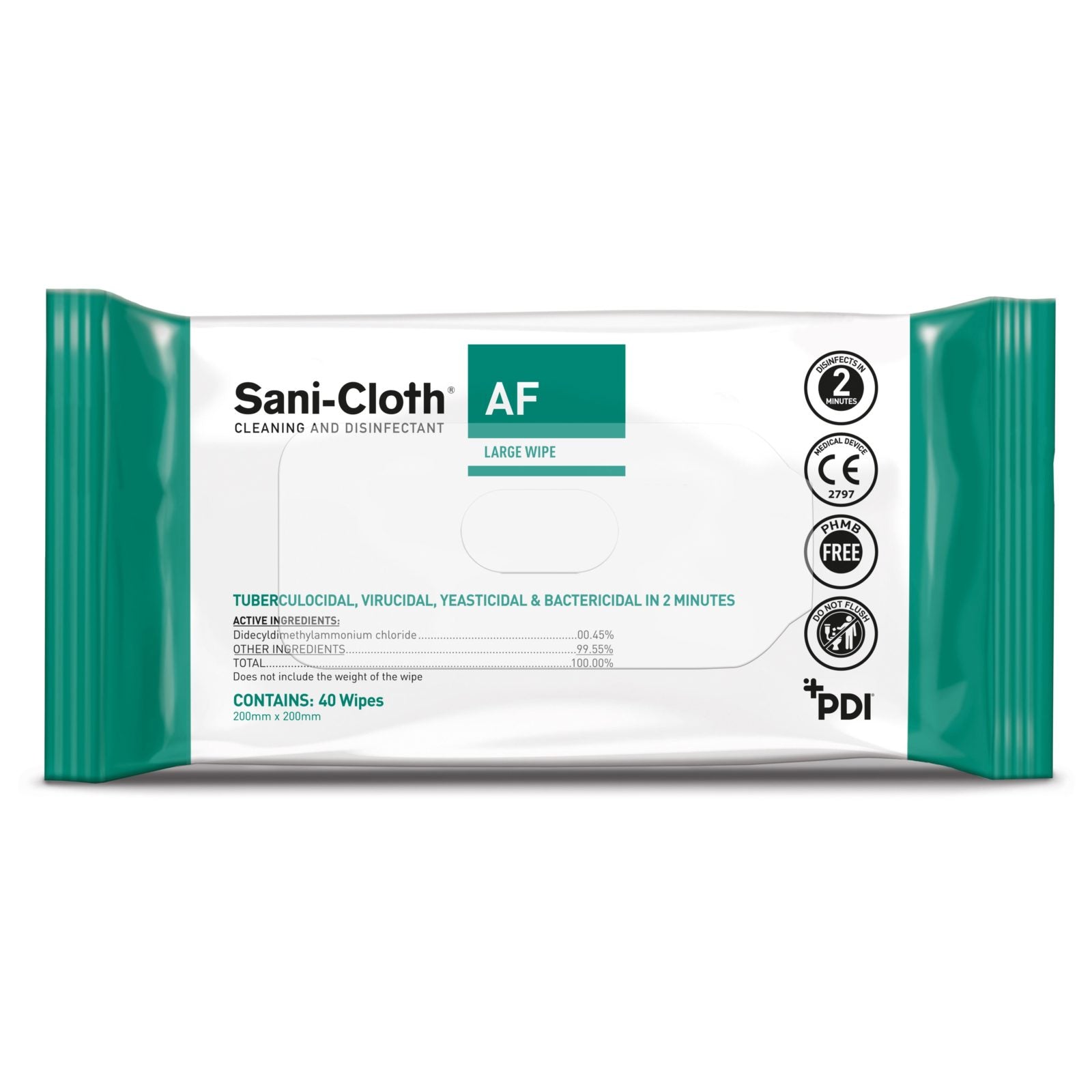 PDI Sani Cloth Wipes - Universal Disinfectant Wipes x 40 - CLEARANCE DUE TO SHORT EXPIRY DATE