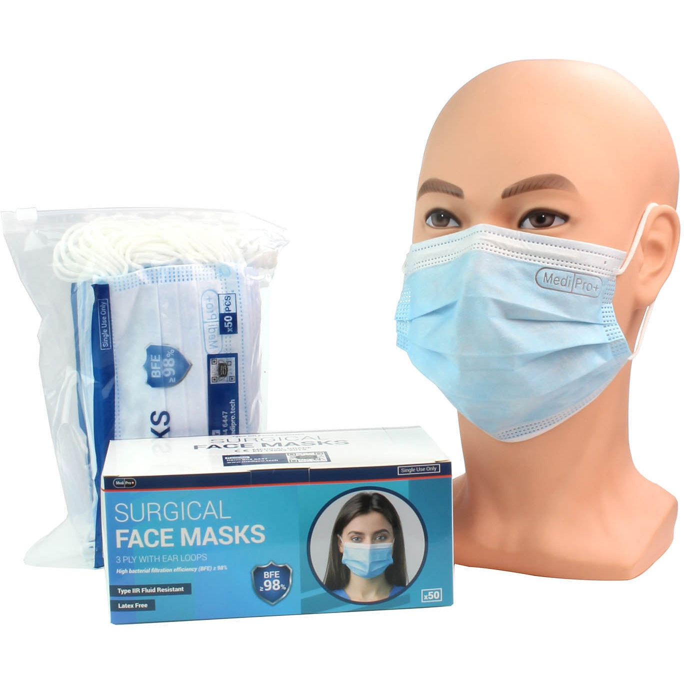 Surgical Face Masks - Type IIR Certified x 50